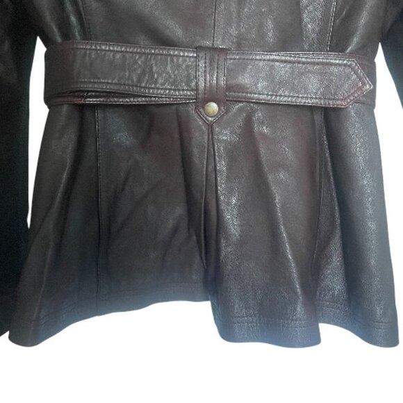 BLACK RIVET GENUINE LEATHER JACKET - Picture 4 of 4